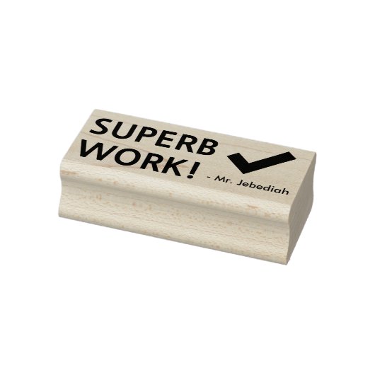 おもしろい「SUVELY WORK!」+先生名ラバースタンプ ラバースタンプ (スタンプ)