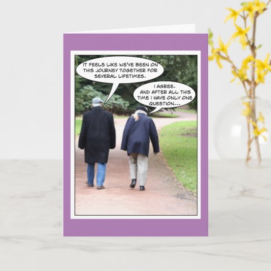 おもしろい&Sweet Anniversary Card カード (黄色い花)