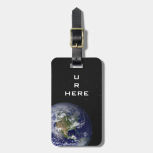 おもしろい- U R Here - You Are Here - Planet Earth ラゲッジタグ