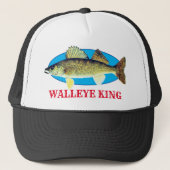 おもしろい「Walleye King」 キャップ (正面)
