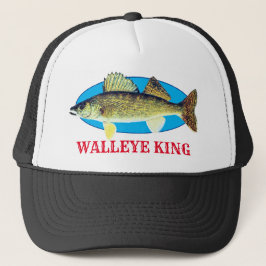 おもしろい「Walleye King」 キャップ