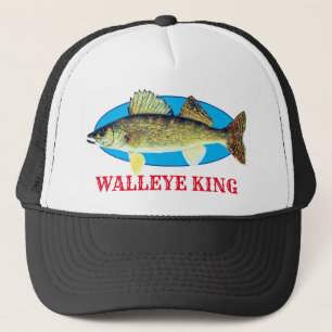 おもしろい「Walleye King」 キャップ