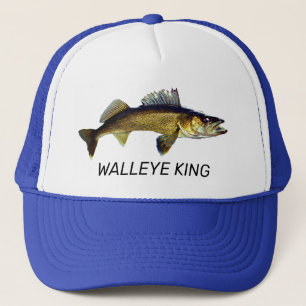 おもしろい「Walleye King」トラッカーハット キャップ