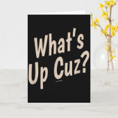 おもしろい What's Up Cuz_ メンズ レディース キッズ ユニーク ファミリー カード (黄色い花)