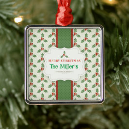 おもしろい!X-masメタルオーナメントパーソナライズされた- – 名前の追加 メタルオーナメント