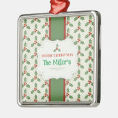 おもしろい!X-masメタルオーナメントパーソナライズされた- – 名前の追加 メタルオーナメント (左)