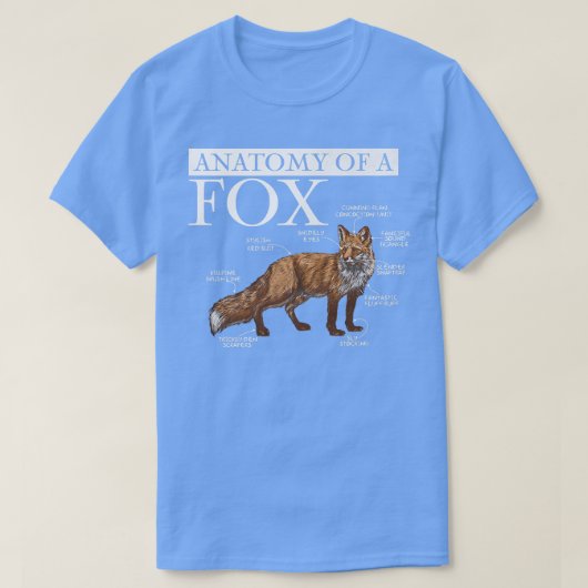 おもしろいA Foの解剖学，かわいいおもしろい動物愛好家, Fu Tシャツ (デザイン正面)