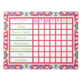 おもしろいADHDガールズウィークリーリマインダープランナー ノートパッド (正面)