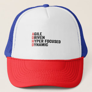 おもしろいAdhd Agile Driven Hyper Focused動的ギフト キャップ