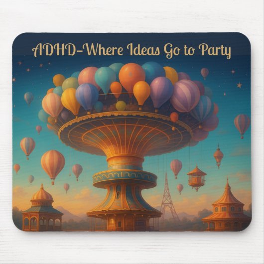 おもしろいADHD Brainstormマウスパッド マウスパッド (正面)