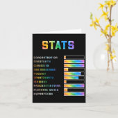 おもしろいAdhd Statsを持つ子供たちNeurodiversity Adhd Awa カード (黄色い花)