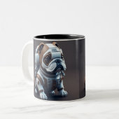 おもしろいAIファンタジー動物 ツートーンマグカップ (正面左)