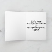 おもしろいAlaskan Malamute Dog考える写真 カード (内部)