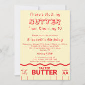 おもしろいAny Age Kids Butterをテーマにした誕生日パーティー 招待状 (正面)