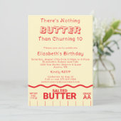 おもしろいAny Age Kids Butterをテーマにした誕生日パーティー 招待状 (スタンド正面)