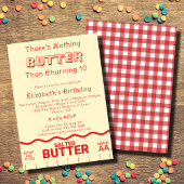 おもしろいAny Age Kids Butterをテーマにした誕生日パーティー 招待状