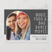 おもしろいArch Photo Wedding日付の保存 案内ポストカード (正面)