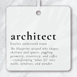 おもしろいArchitect定義のギフトオーナメント メタルオーナメント