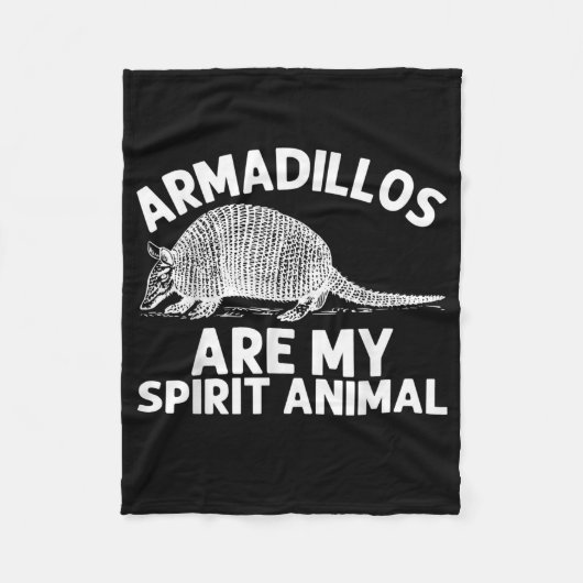 おもしろいArmadilloギフト男性の女性Armadilloかわいい フリースブランケット (正面)