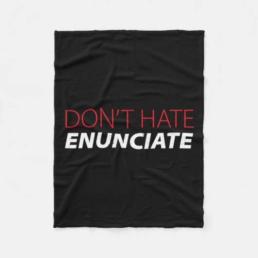 おもしろいAsl手話リップ読の聴覚障害者認識度 フリースブランケット (正面)