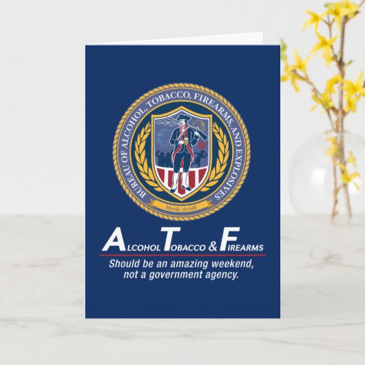 おもしろいATFカスタムグリーティングカード カード (黄色い花)