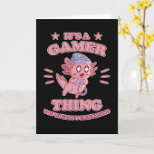 おもしろいAxolotlゲーミングヘッドセットゲームギフト カード (黄色い花)