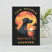 おもしろいAzawakh犬の親パーソナライズされた 案内状 (スタンド正面)