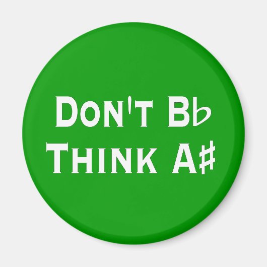 おもしろいBの平たい箱は鋭いミュージシャンの磁石を考えません マグネット (正面)