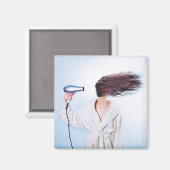 おもしろいBad Hair Dayマグネット マグネット (正面/裏面)