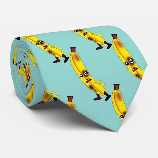 おもしろいBanana Guyあなたの色の選択で不機嫌を探している ネクタイ (ロール)