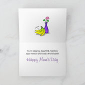 おもしろいBanana Mother's Day Card - カスタムBanana Cards カード (内部)