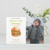 おもしろいBBQクックアウトパーティーテーマ 子供へ 招待状 (スタンド正面)