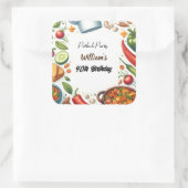 おもしろいBbqタコシェフスープポトラックパーティー40歳 スクエアシール (バッグ)