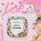 おもしろいBbqタコシェフスープポトラックパーティー40歳 ペーパープレート (パーティー)