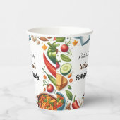 おもしろいBbqタコシェフスープポトラックパーティー40歳 紙コップ (左)