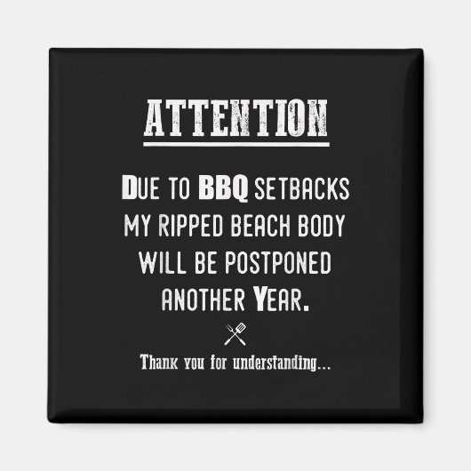 おもしろいBbq For Pitmasters & Barbecue Lovers マグネット (正面)