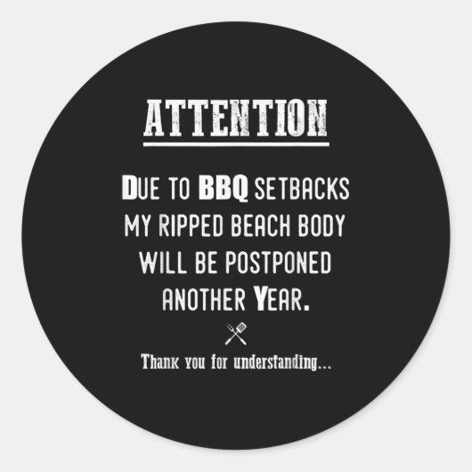 おもしろいBbq For Pitmasters & Barbecue Lovers ラウンドシール (正面)