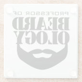 おもしろいBeardology教授 ガラスコースター (裏面)