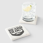 おもしろいBeardology教授 ストーンコースター (横)