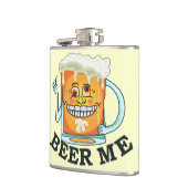 おもしろいBeer Me Cartoonスケッチ フラスク (左)