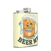 おもしろいBeer Me Cartoonスケッチ フラスク (右)