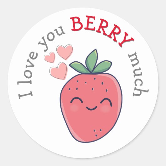 おもしろいBerry I Love You ラウンドシール (正面)