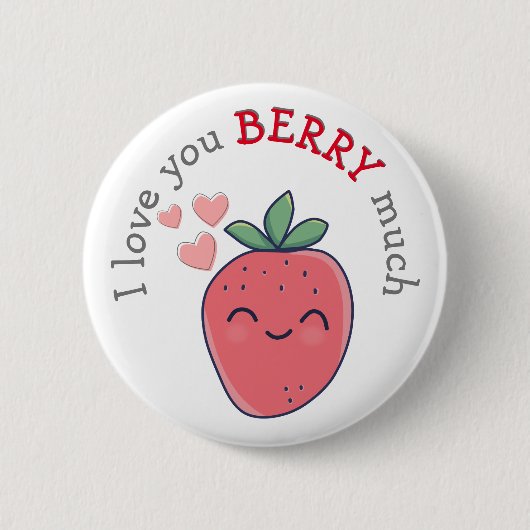 おもしろいBerry I Love You 缶バッジ (正面)