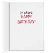 おもしろいBIRD SHORTSカードまたはプレゼント (内側 (右))