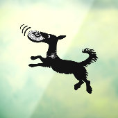 おもしろいBitcoin Frisbeeキャッチ犬のウィンドウにしがみつく ウィンドウサイン (シート3)