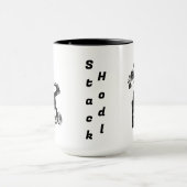 *おもしろいBitcoin Frisbeeキャッチ犬のマグカップ マグカップ (中央)