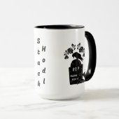 *おもしろいBitcoin Frisbeeキャッチ犬のマグカップ マグカップ (正面右)