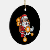 おもしろいBitcoin Santa Matchingクリプトクリスマス セラミックオーナメント (右)