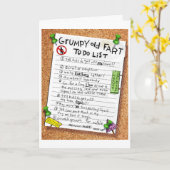 おもしろいBithdayカード – Grumpy Old Fart To Do List カード (黄色い花)