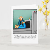 おもしろいBoa Voyage Umous Greeting Card カード (黄色い花)